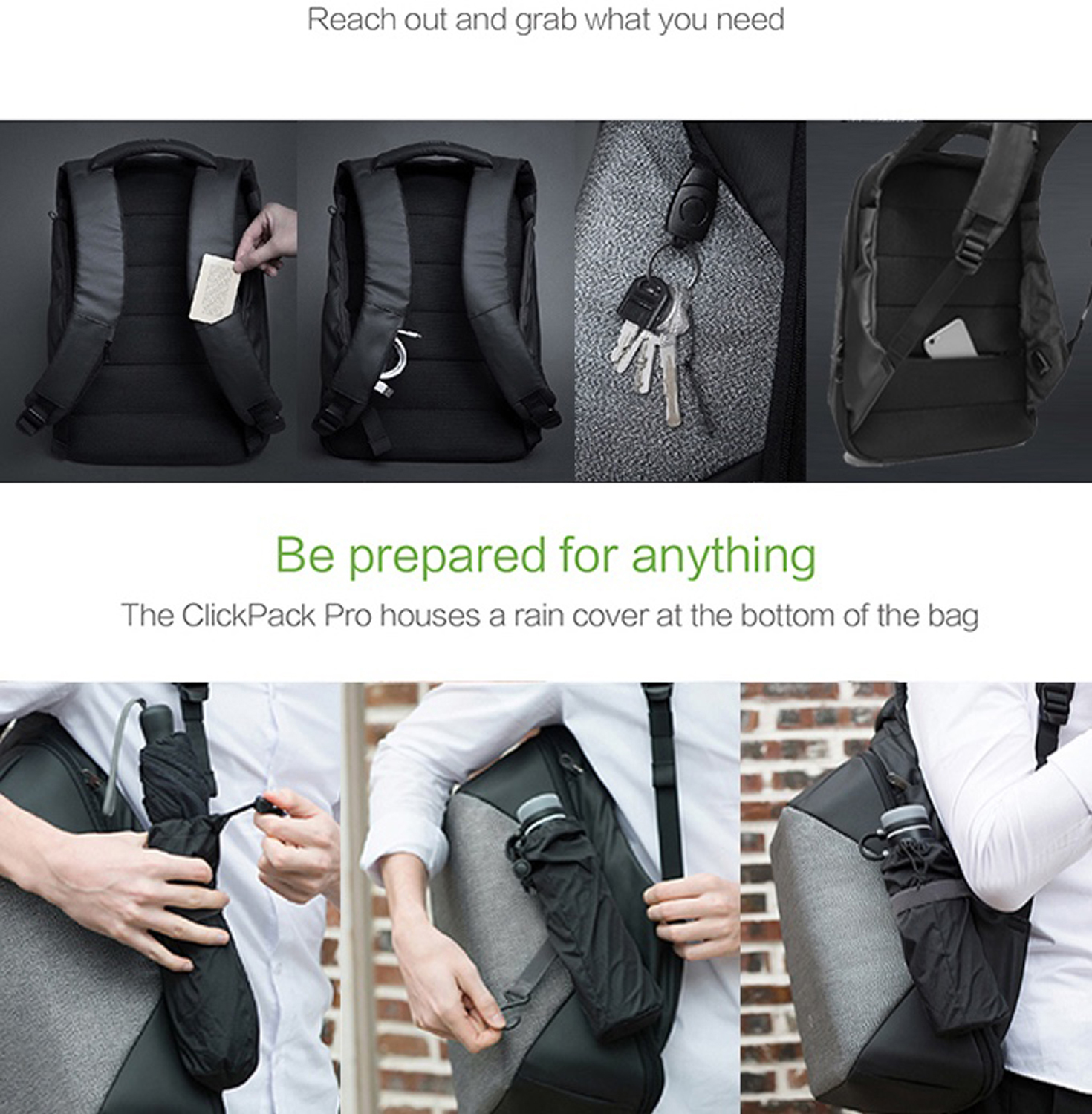 Рюкзак KORIN ClickPack Pro 46х34х16 см, комбинированный черный/серый-19