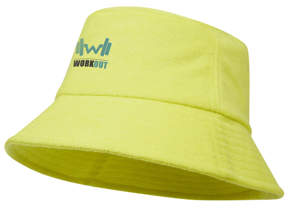 Панама Melo из переработанного махрового материала, сертифицированного GRS - Лайм-3