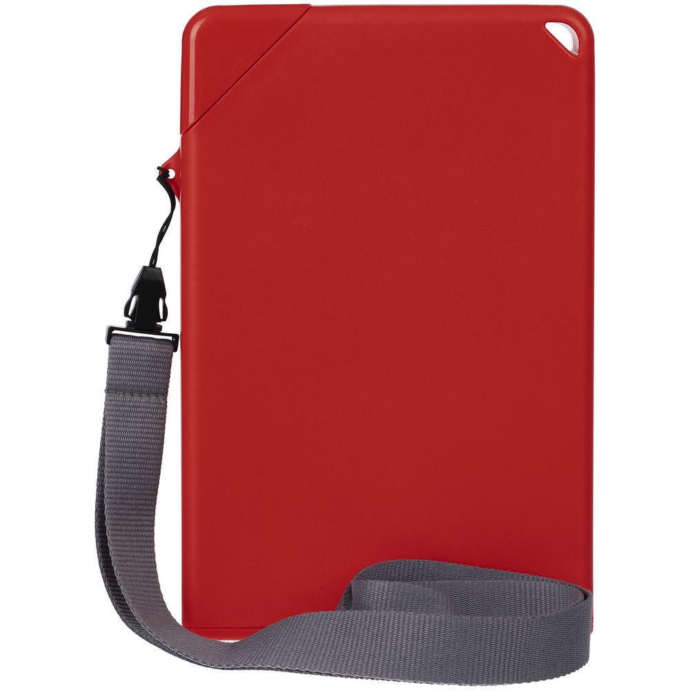 Плоская бутылка для воды Flacon, красная-1