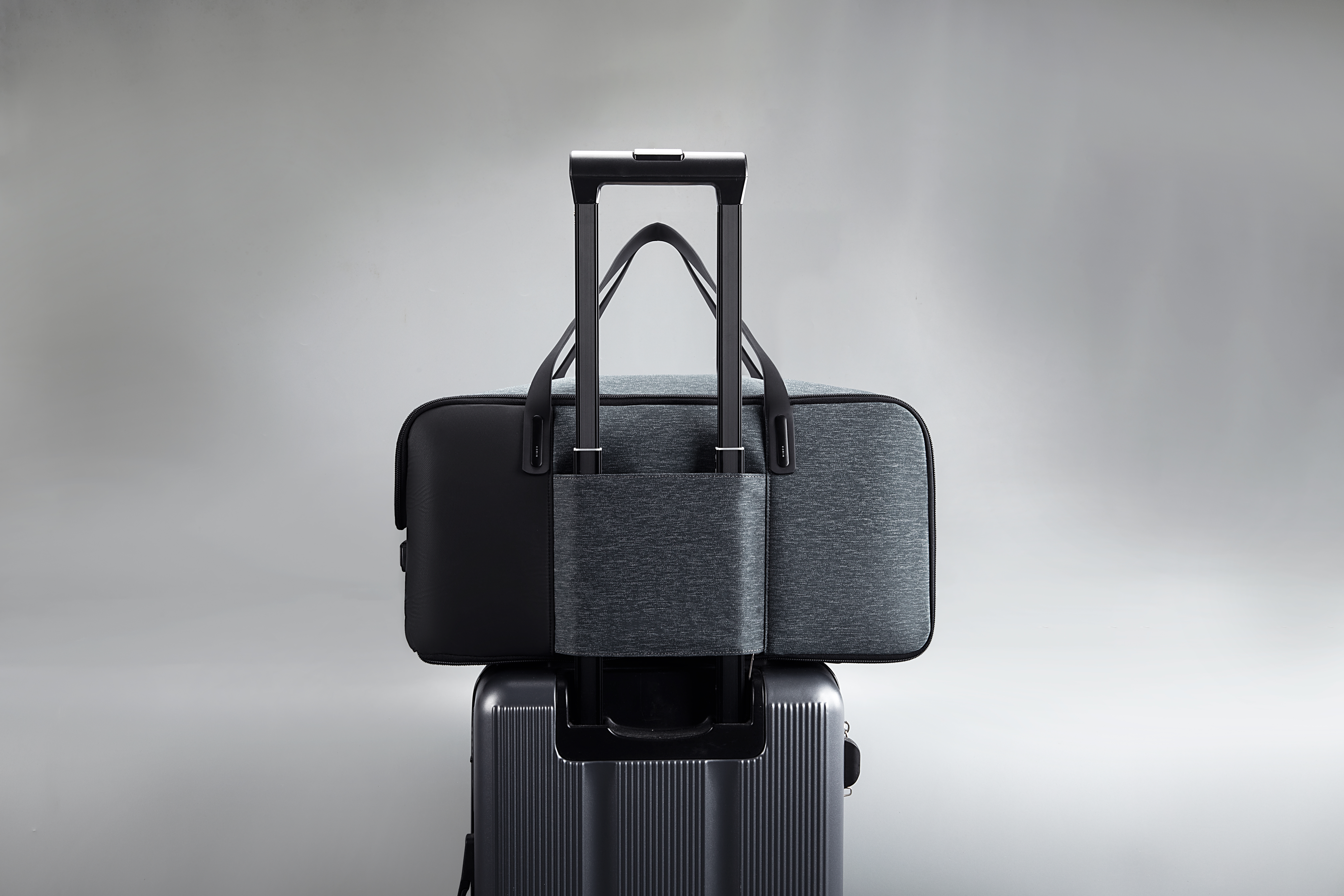 Дорожная сумка FlexPack Go 53х23х26 см, темно-серая-11