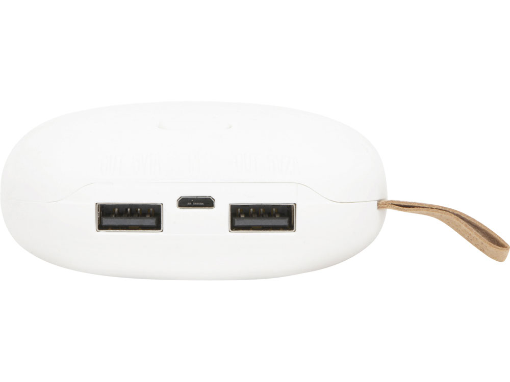 Внешний аккумулятор в форме камня Stone, 10400 mAh, белый-5