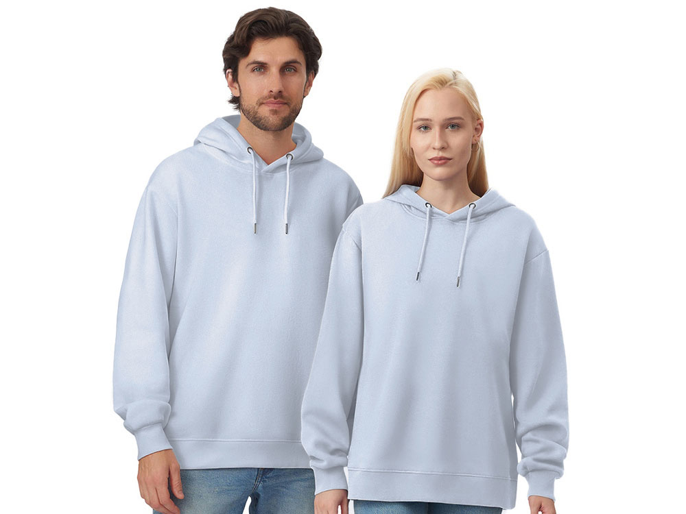 Толстовка с капюшоном оверсайз Lisbon унисекс, небесно-голубой-0