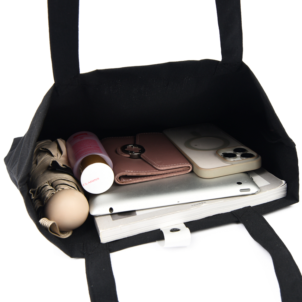 Сумка для покупок Rock’n’ROLL 260 г/м², Чёрный/белый-6