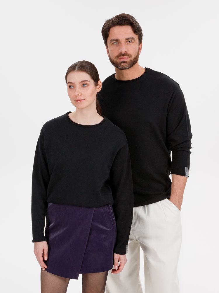 Лонгслив унисекс Siluetti Fuori, черный-6