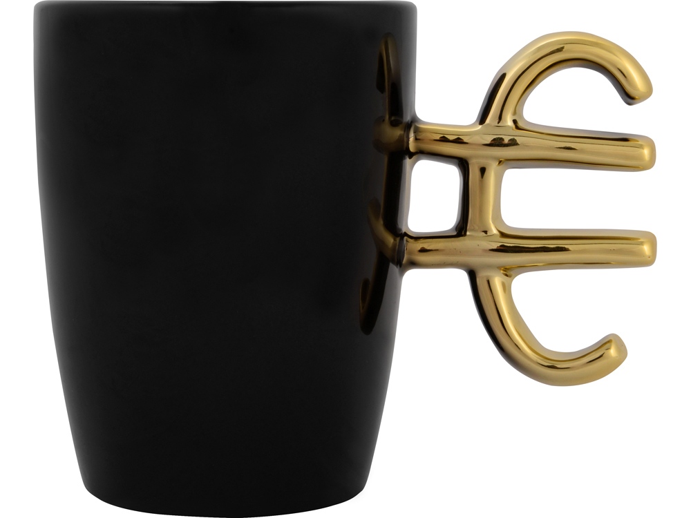 Кружка Евро, черный/золотистый (Р)-1