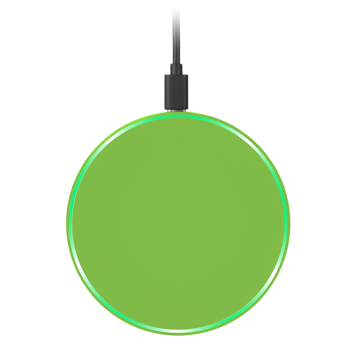 Беспроводное зарядное устройство с подсветкой 15W Auris, салатовое-3