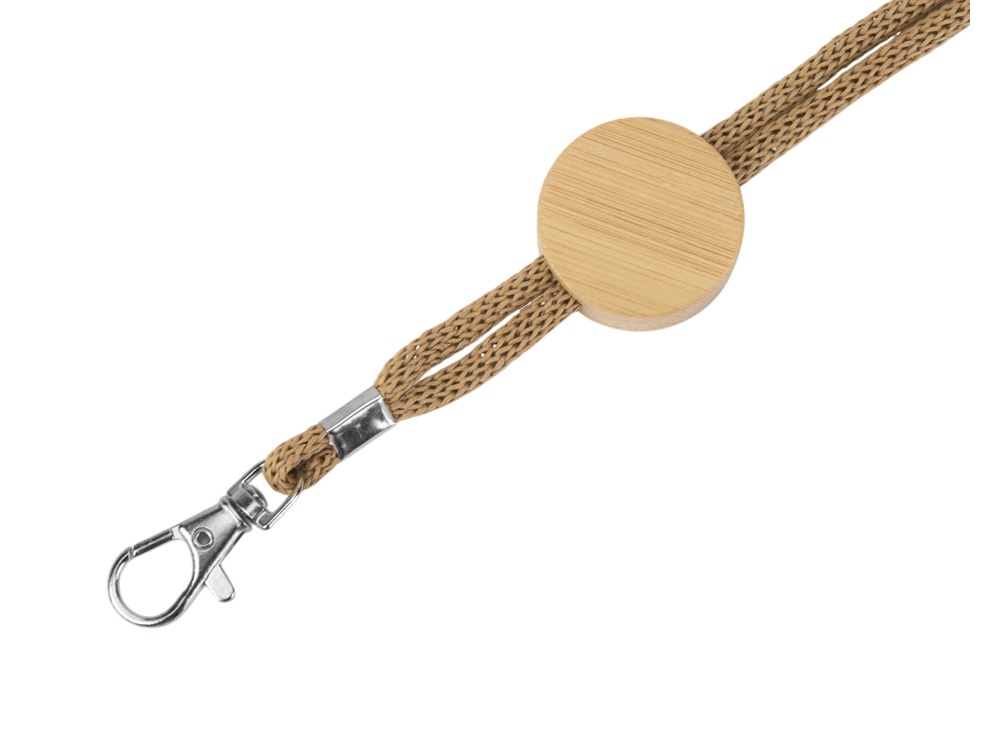 Ланъярд из бумаги с бамбуковой плашкой Franklinia, натуральный-2