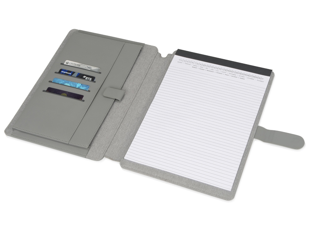 Папка для документов Kadeo с блокнотом, светло-серый-1