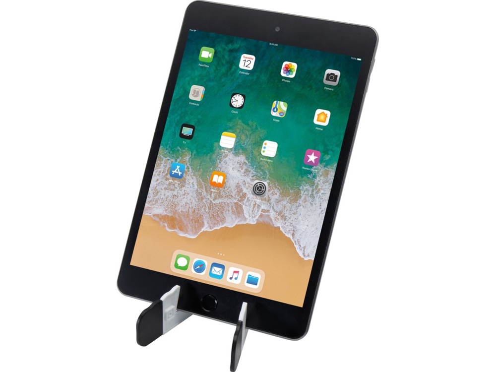 Buna складная подставка для планшета и телефона из переработанной пластмассы, белый-3