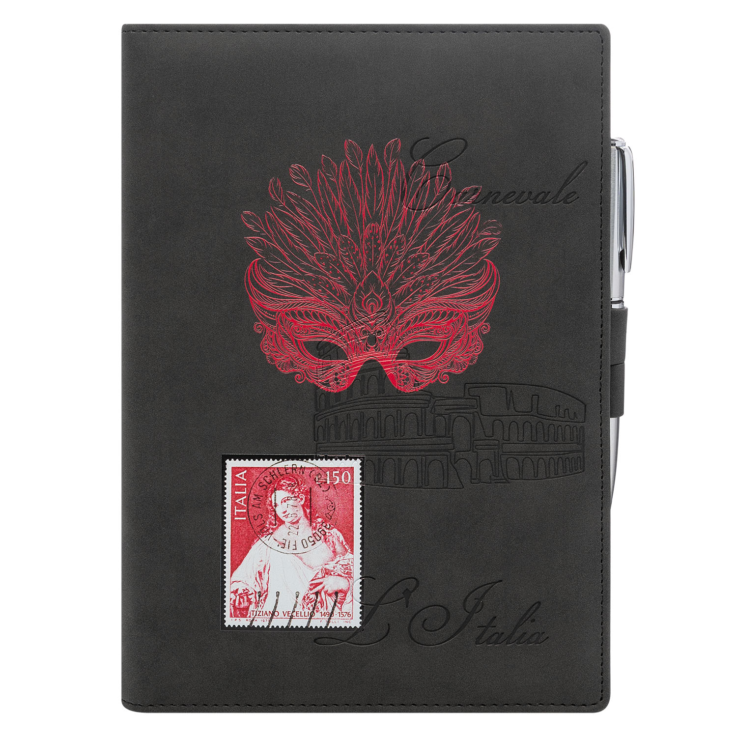 Ежедневник-портфолио Клип (Clip NEO) недатированный в подарочной коробке, черный (в комплекте ручка Tesoro серебро)-13