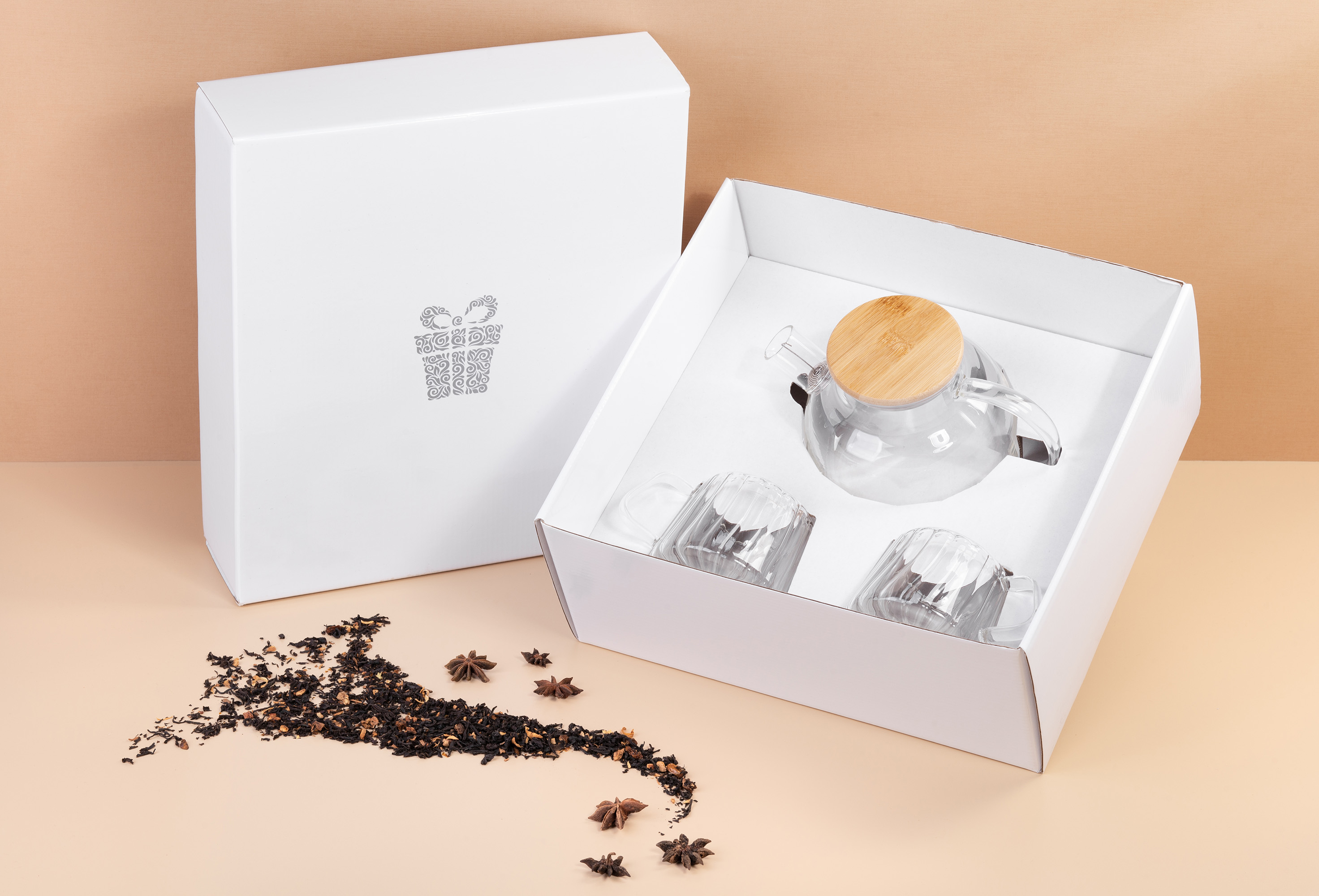 Набор подарочный "Чайные традиции" чайник, 2 кружки-1