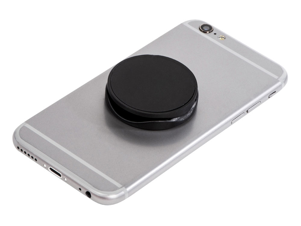 Держатель для телефона с отверстием для пальца Pop Flex, черный-9