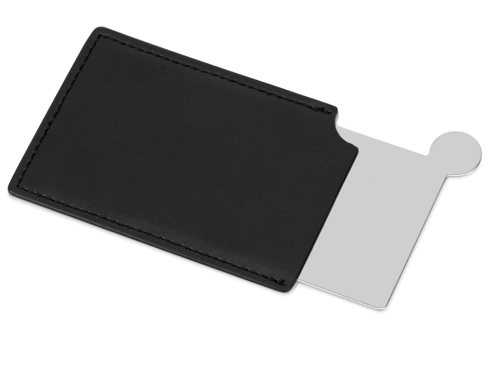 Зеркало в чехле Style, серебристый/черный-1