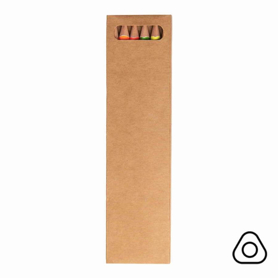 Цветные карандаши NEON, 6 цветов, бежевый-1