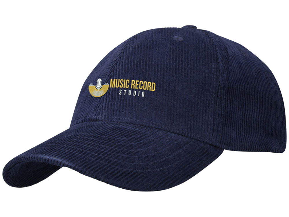 Hutton 6-панельная бейсболка из переработанного хлопка - Темно - синий-3