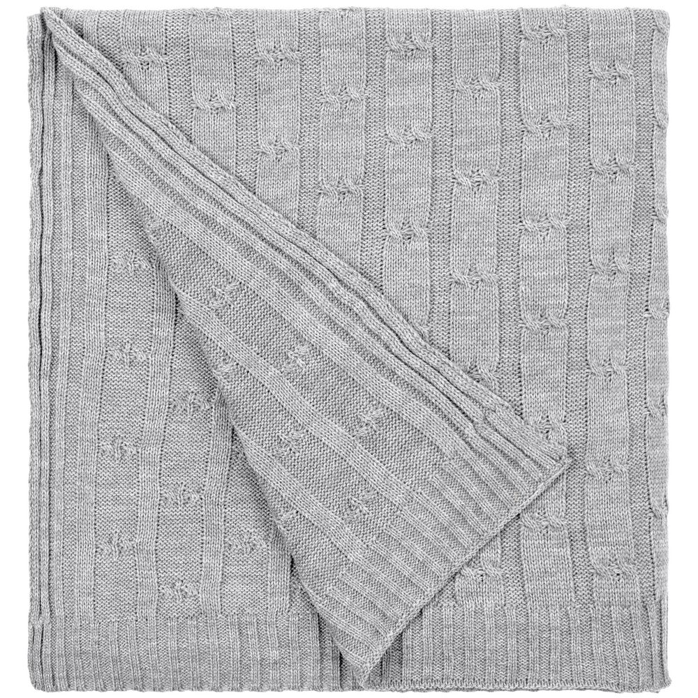 Плед Trenza, светло-серый-1