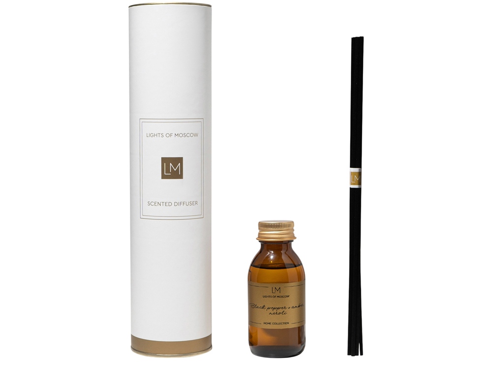 Ароматический диффузор с палочками, черный перец и амбра, нероли, 100 мл-1
