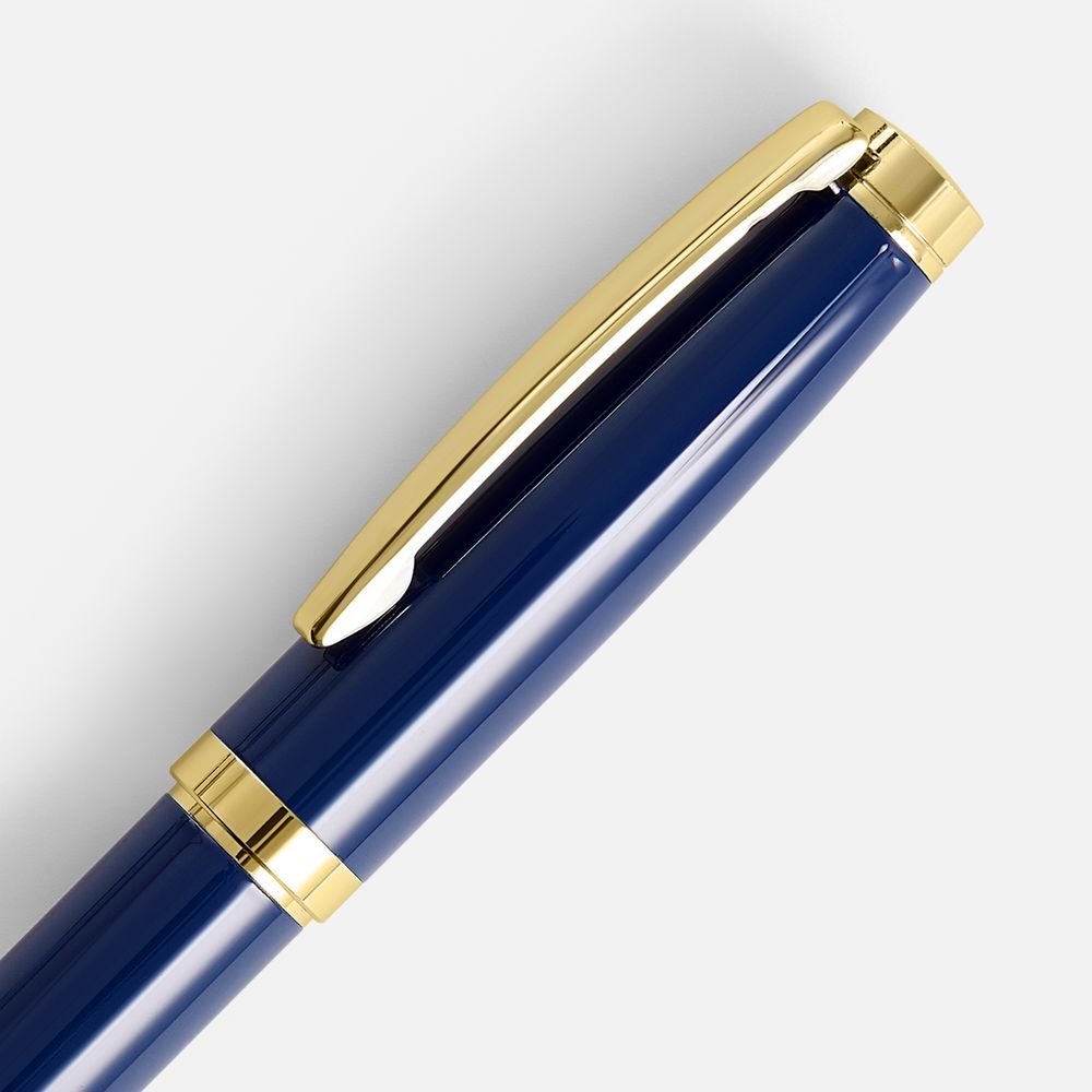 Ручка шариковая Letra Gold, глянцевая, темно-синяя-3