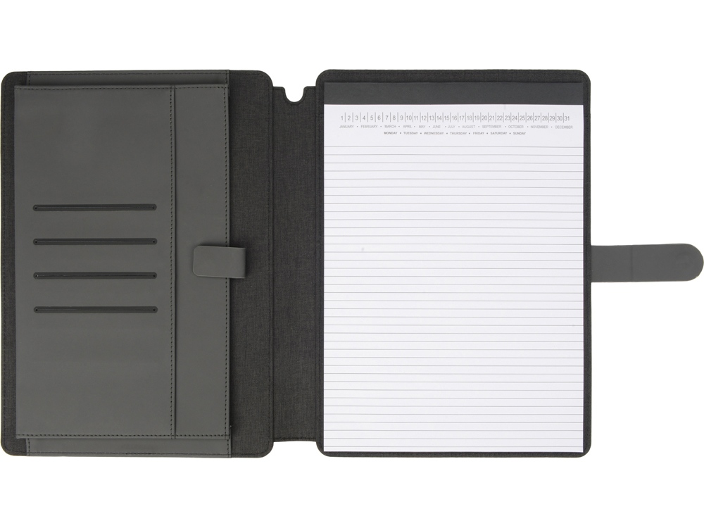 Папка для документов Kadeo с блокнотом, темно-серый-3