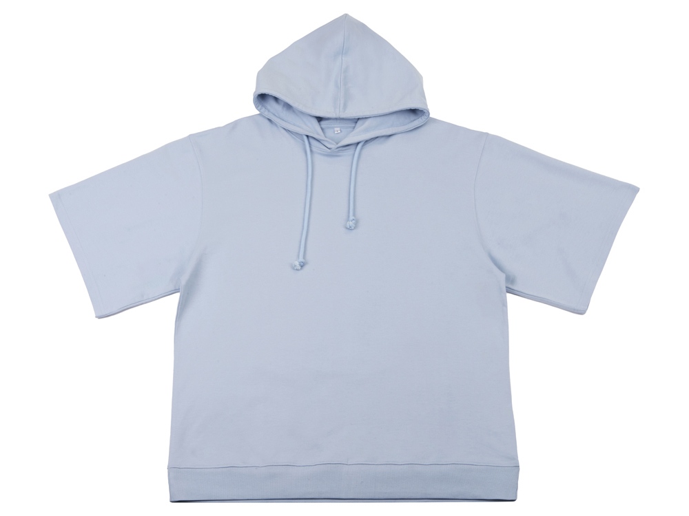Худи оверсайз с коротким рукавом Warsaw унисекс, небесно-голубой-15