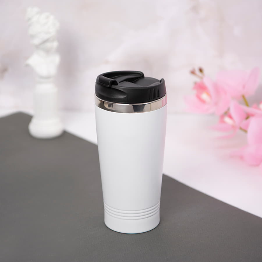 Термокружка  PROMO, 450мл, белый-3