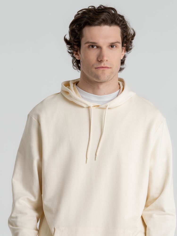 Толстовка с капюшоном унисекс Hoodie, светло-желтая-6