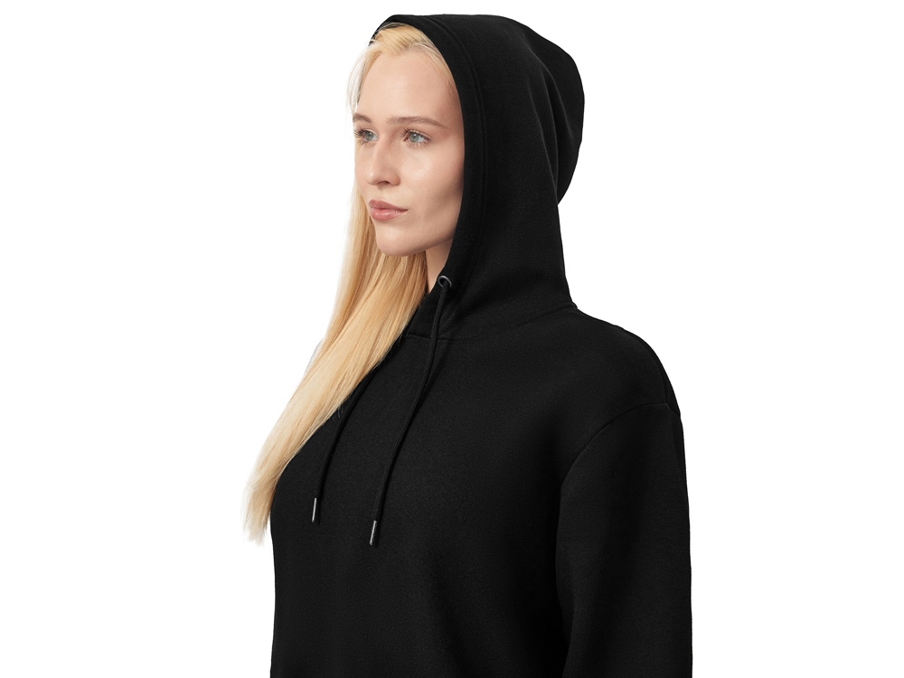 Толстовка с капюшоном оверсайз Lisbon унисекс, черный-6