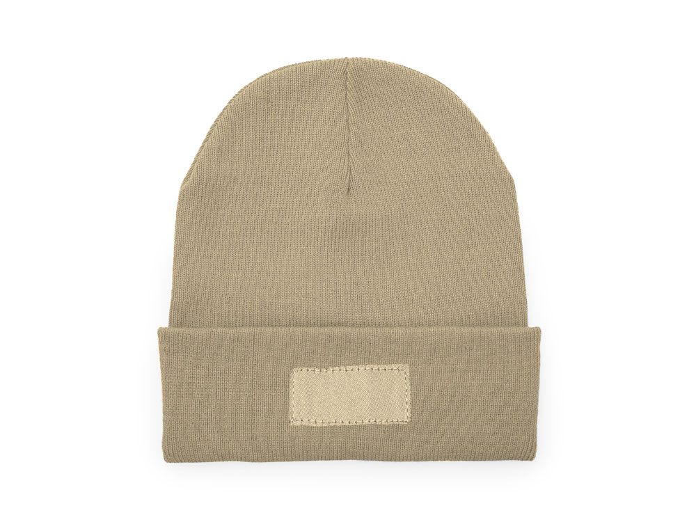 Вязаная шапка BULNES из двухслойного акрила, бежевый-0