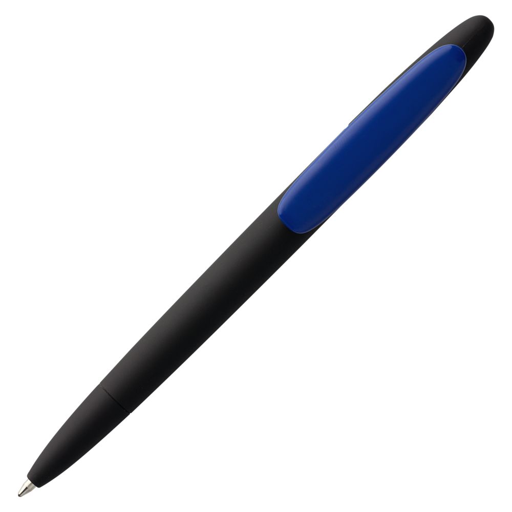Ручка шариковая Prodir DS5 TRR-P Soft Touch, черная с синим-2
