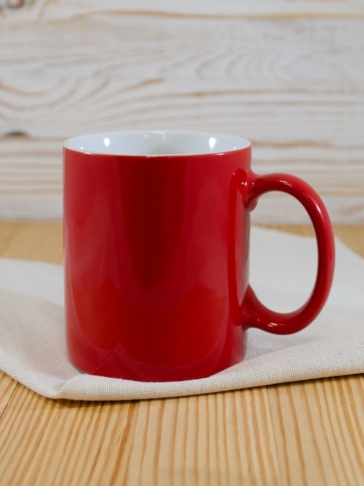 Кружка Promo, красная с белым-2