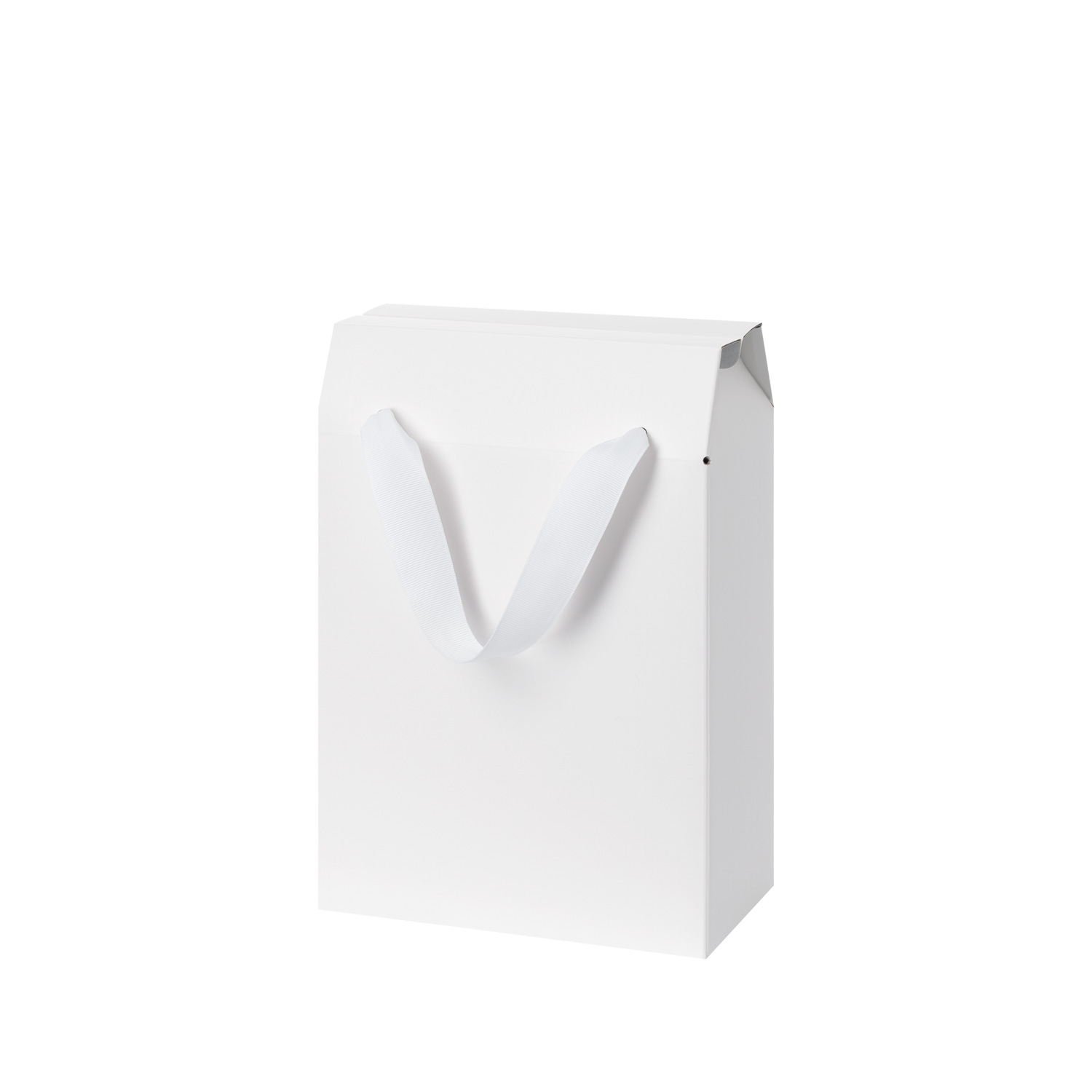Подарочная коробка-пакет универсальная малая, белая-0