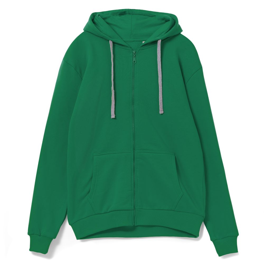 Толстовка на молнии с капюшоном Siverga, зеленая-0