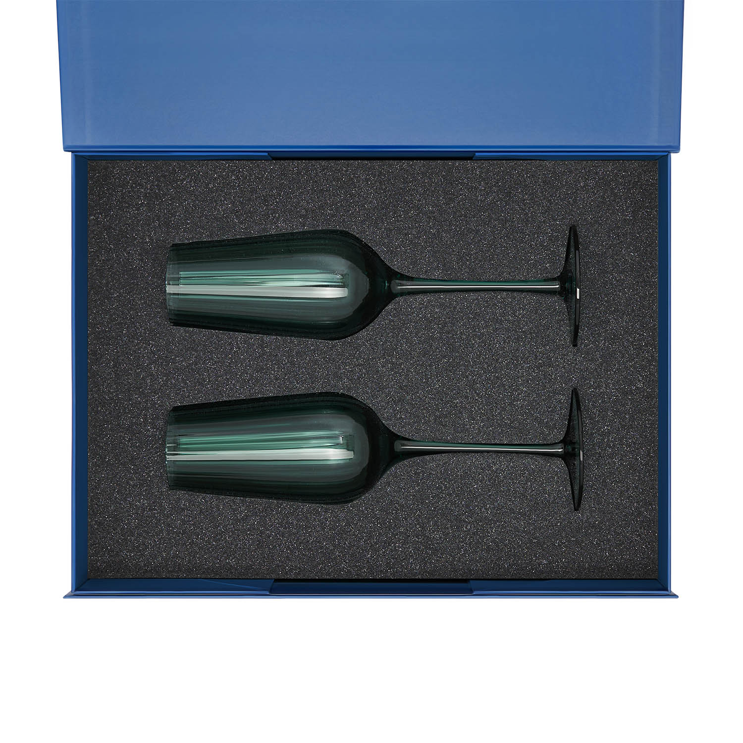 Подарочный набор 2 бокала для шампанского Капри (Capri) в синей коробке-1