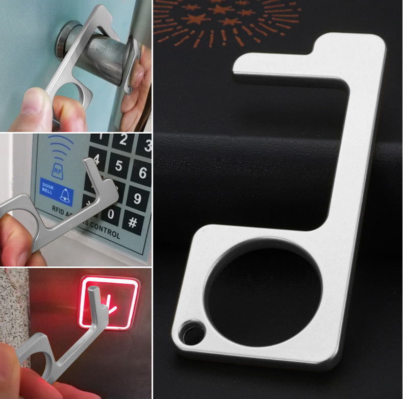 Брелок Stop Bacteria, Серебристый-3