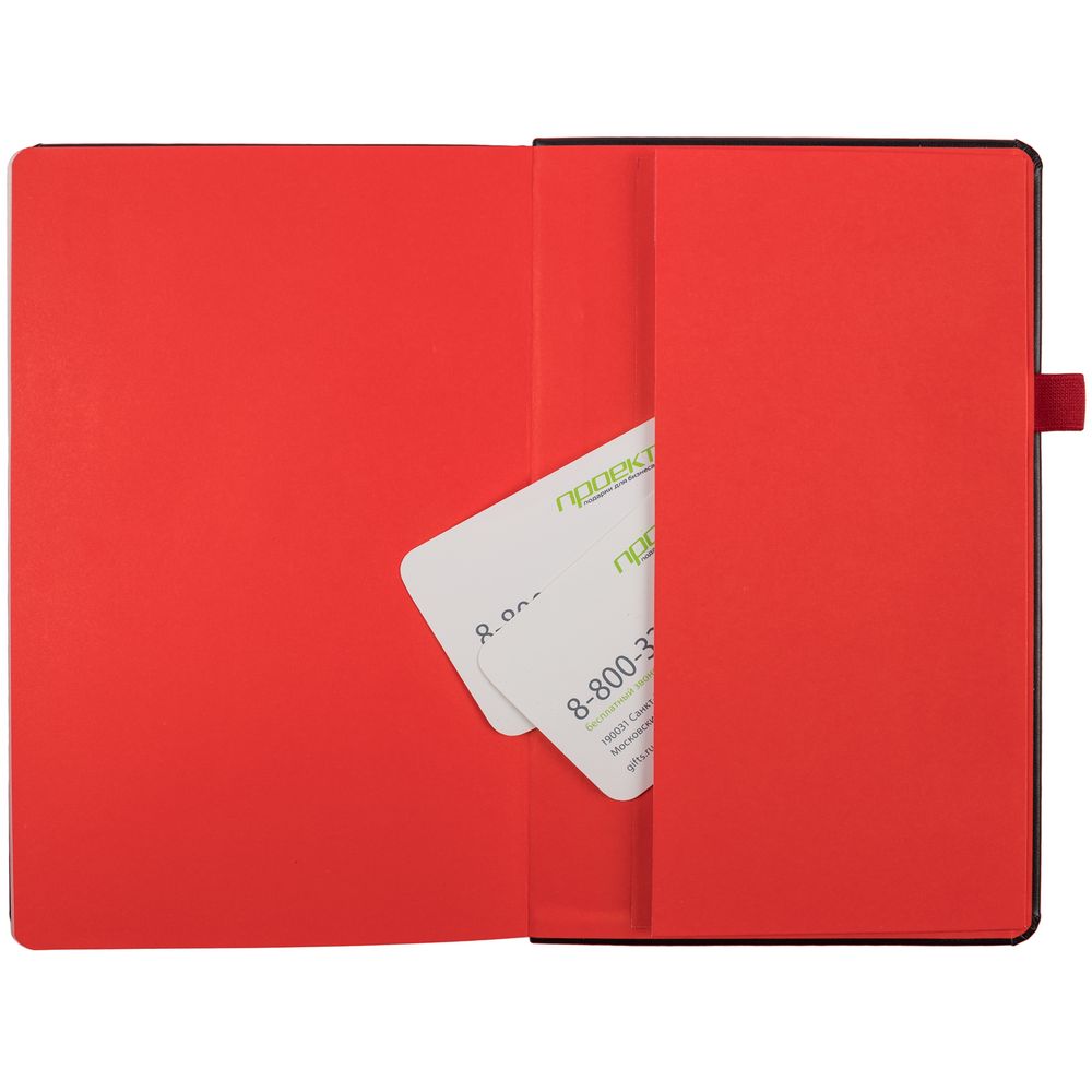 Ежедневник Ton, недатированный, черный с красным-3