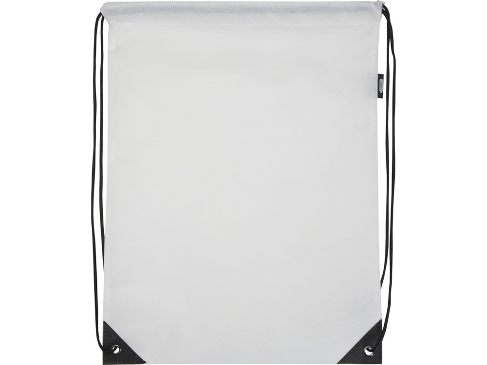 Рюкзак-мешок  на шнурке Evergreen из переработанного нетканого материала, белый-1