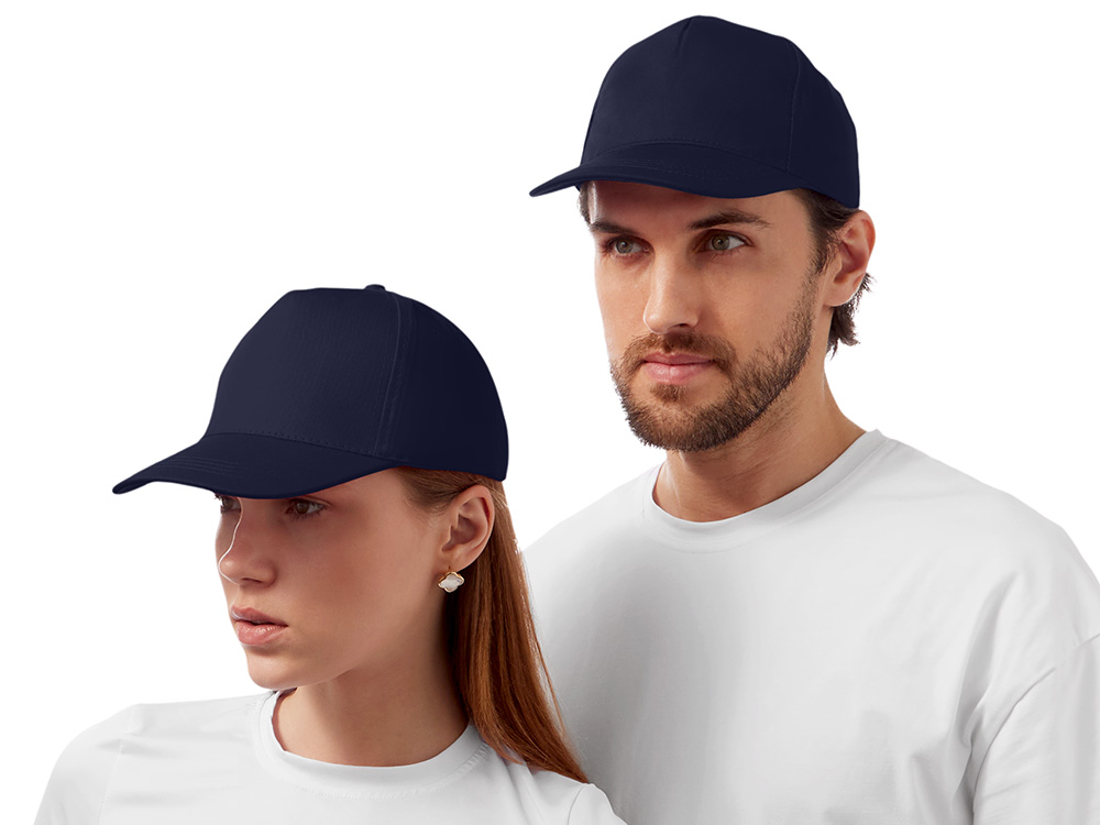 Бейсболка Мемфис 230 5-панельная, темно-синяя-0