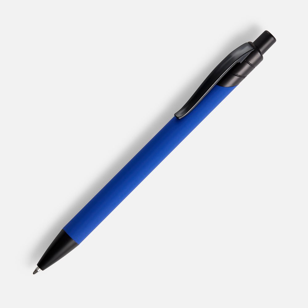 Ручка шариковая Undertone Black Soft Touch, ярко-синяя-0
