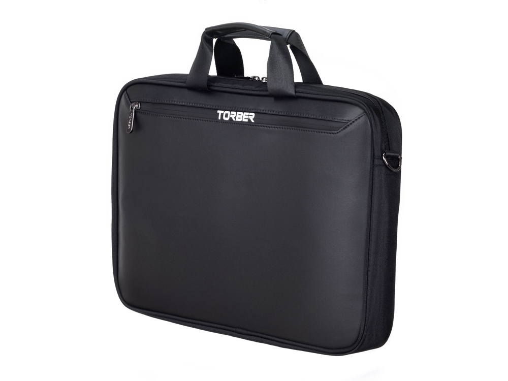 Сумка для ноутбука TORBER VOYAGE 15.6'', черный, нейлон/микрофибра, 43 х 5 х 29 см, 6л-1