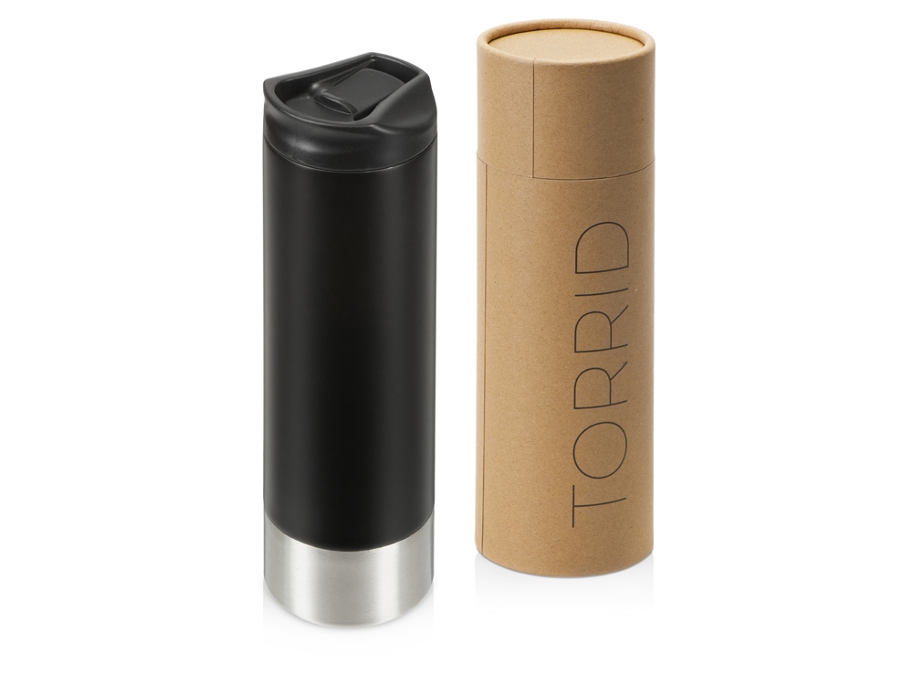 Герметичная термокружка c двойными стенками и медным слоем Torrid, 470 мл, черный-0