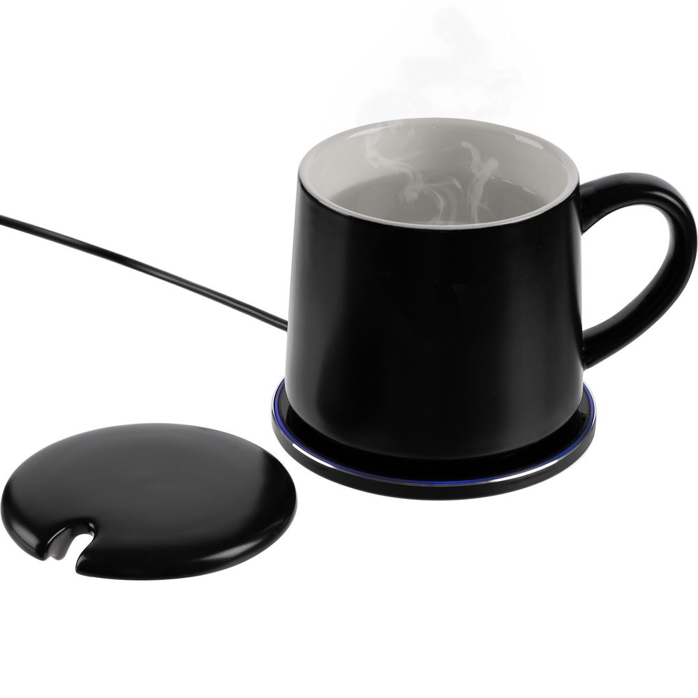 Кружка с подогревом и беспроводной зарядкой dualBase ver. 2.0 Matt, черная-1