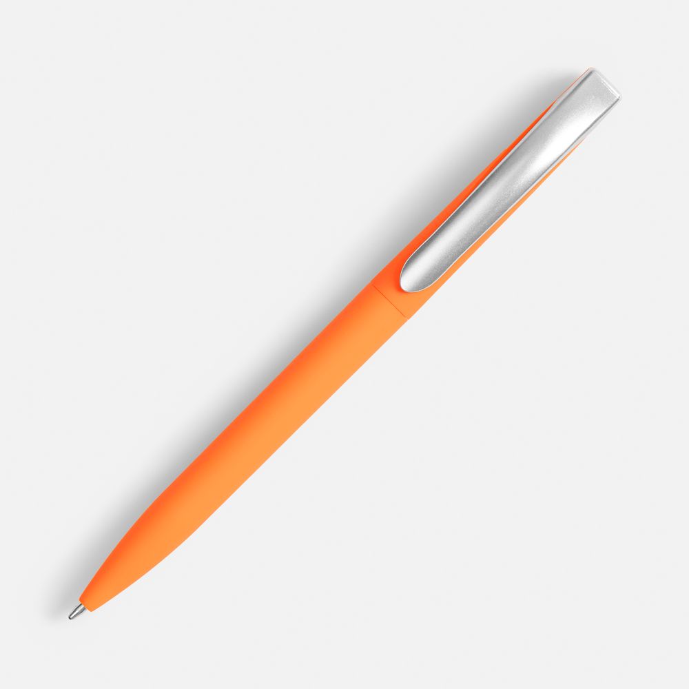 Ручка шариковая Pin Soft Touch, оранжевая-2