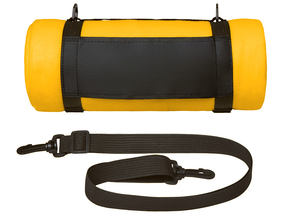 Плед Нежность с плечевым ремнем, желтый-4