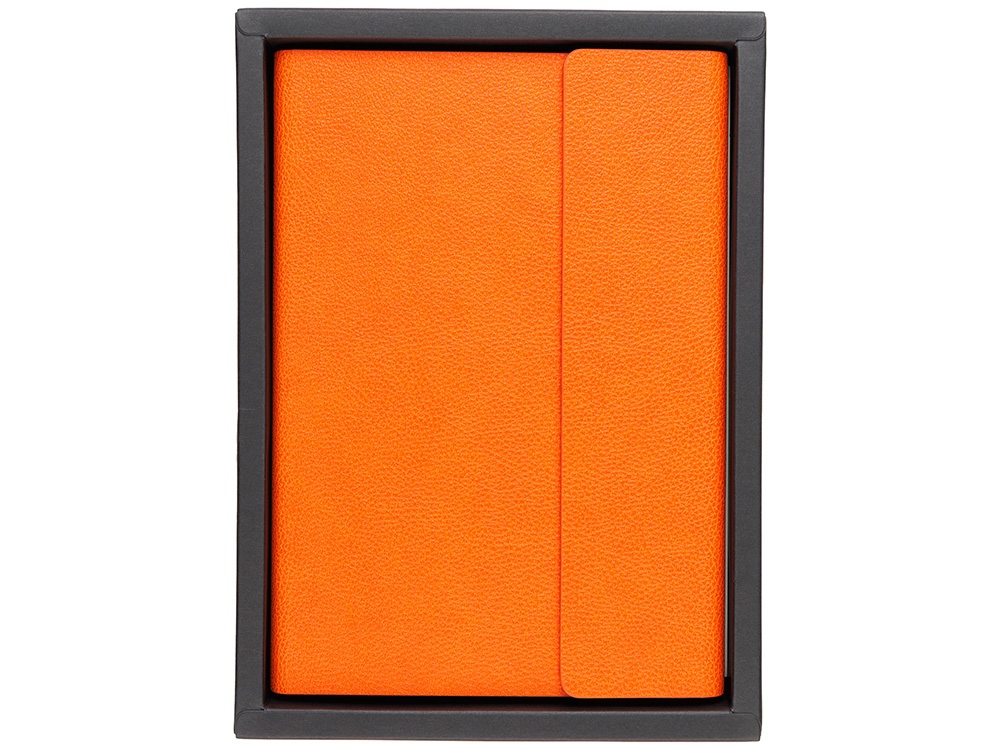 Ежедневник недатированный с магнитным клапаном А5 Venezia, оранжевый-5