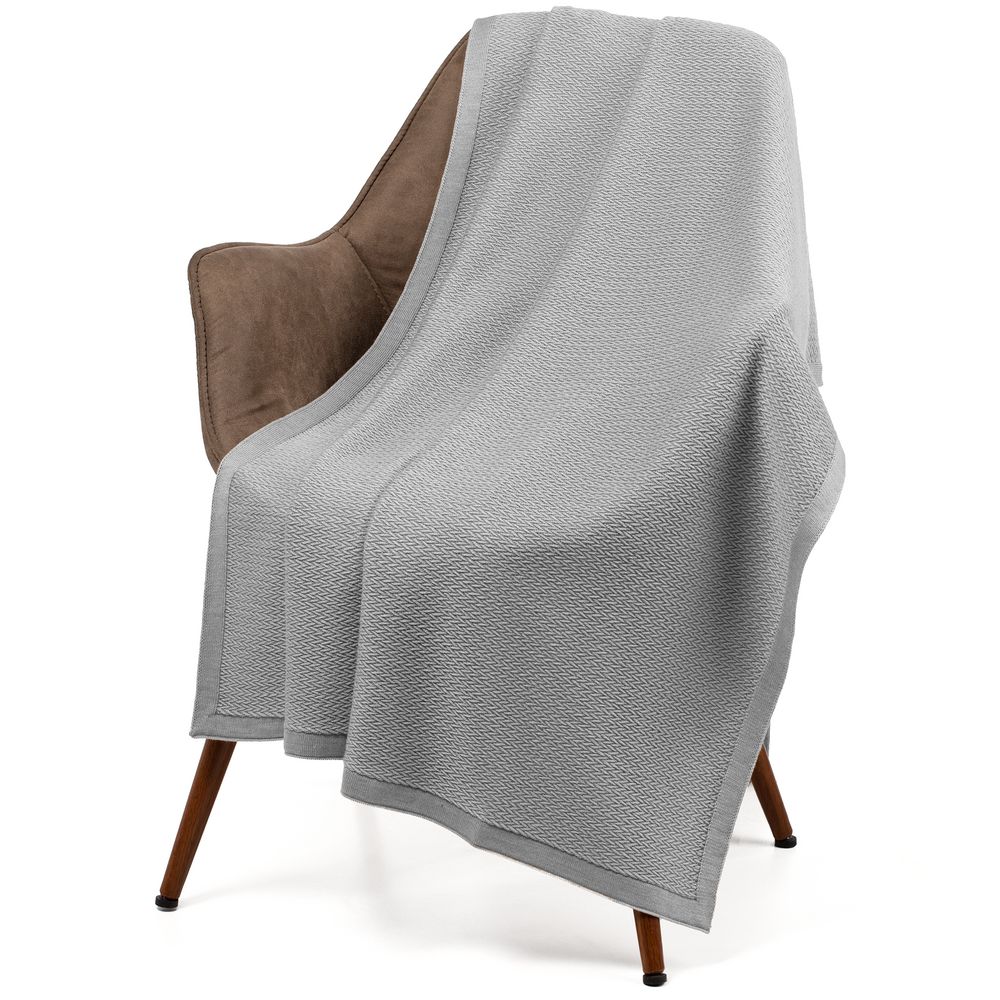 Плед Ornato, серый (дымчатый)-0