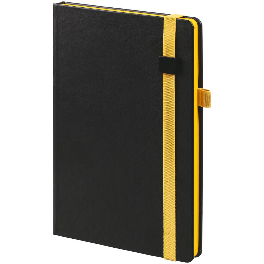 Ежедневник Ton Black, недатированный, черный с желтым-1