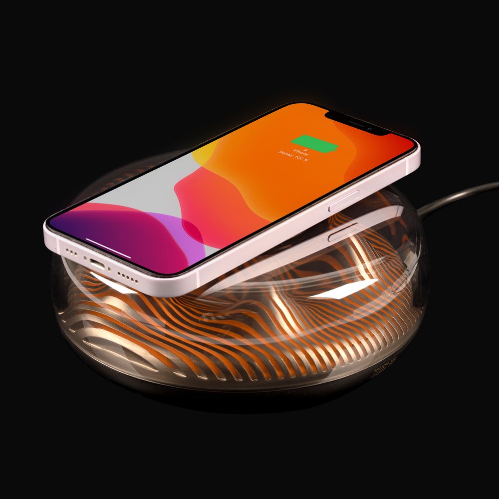 Станция для беспроводной зарядки с подсветкой apexPoint, черная-3