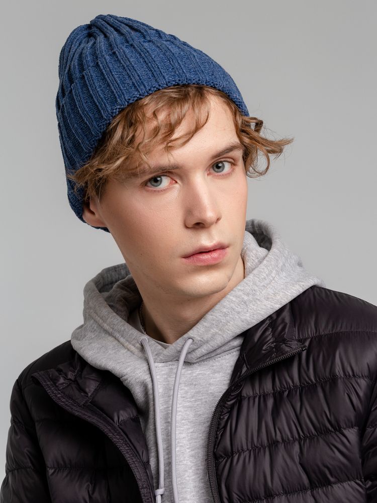 Шапка Norfold, синий меланж (джинс)-2