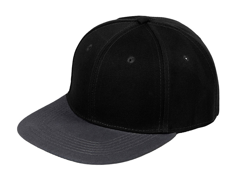 Бейсболка с прямым козырьком Los Angeles 2.0, черный/серый меланж-3