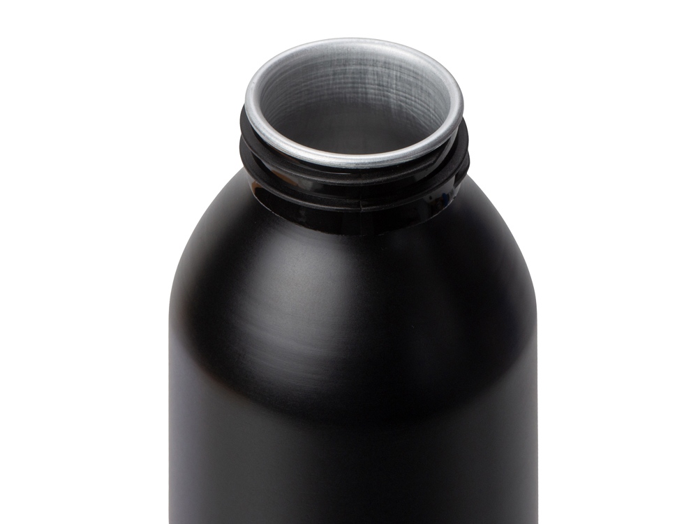 Алюминиевая бутылка для воды с ручкой Plain Alu, 650 мл, черный-1